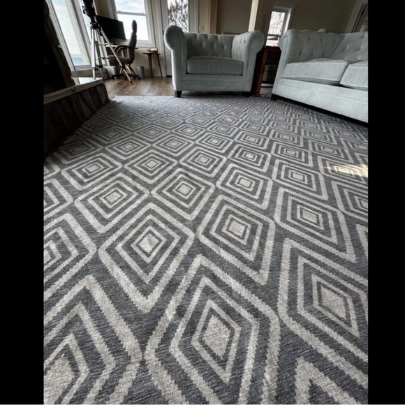 Ruggable COVER ONLY Modern Geometric Gray Rug 8 x 10 - Picture 1 of 3